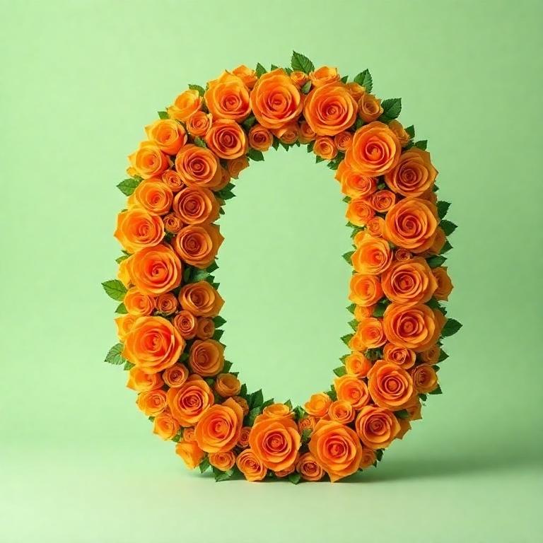 Orange roses — letter O