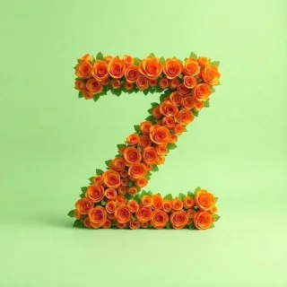 Orange roses — letter Z