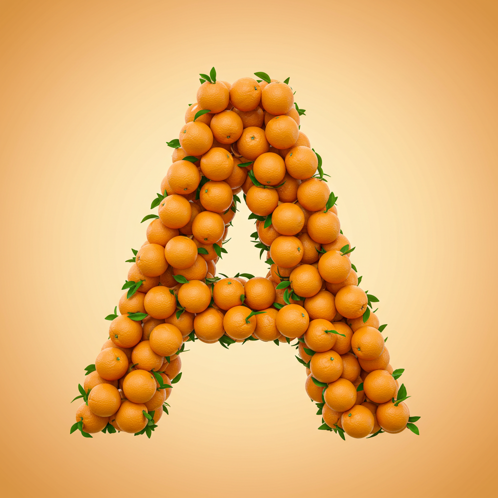 Oranges 2 — letter A (variant 2)