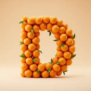 Oranges 2 — letter D (variant 2)