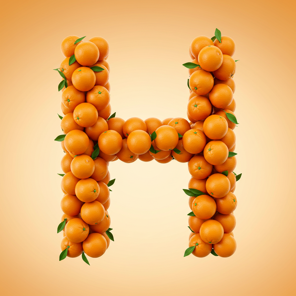 Oranges 2 — letter H