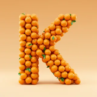Oranges 2 — letter K (variant 2)