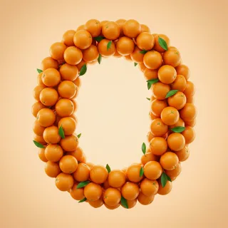 Oranges 2 — letter O (variant 2)