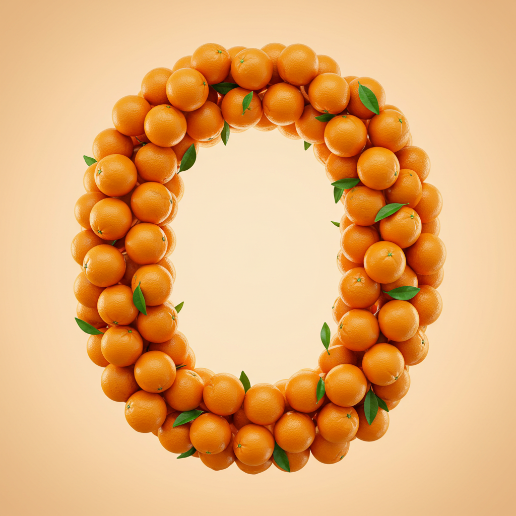 Oranges 2 — letter O (variant 2)