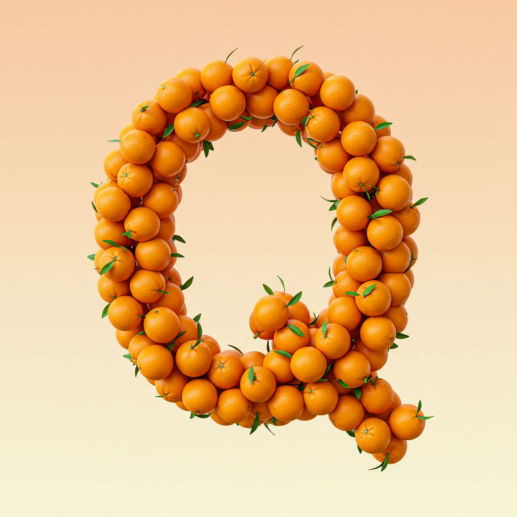 Oranges 2 — letter Q (variant 2)
