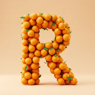 Oranges 2 — letter R (variant 2)