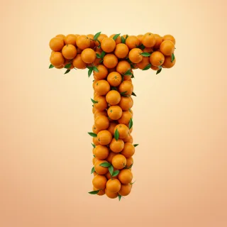 Oranges 2 — letter T (variant 2)