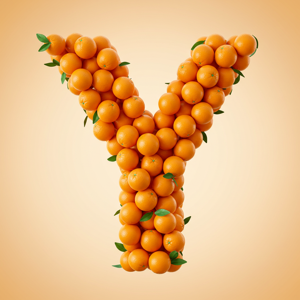 Oranges 2 — letter Y (variant 2)