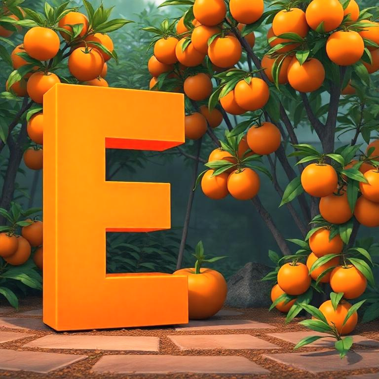 Oranges — letter E