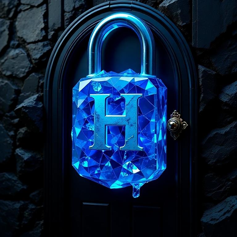 Padlock — letter H