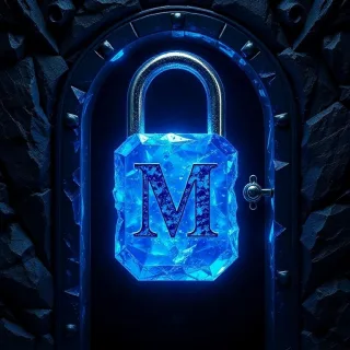 Padlock — letter M