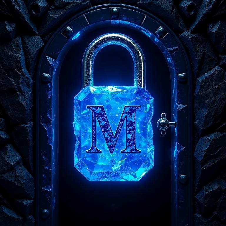 Padlock — letter M