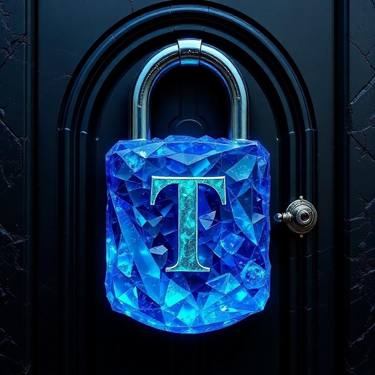Padlock — letter T