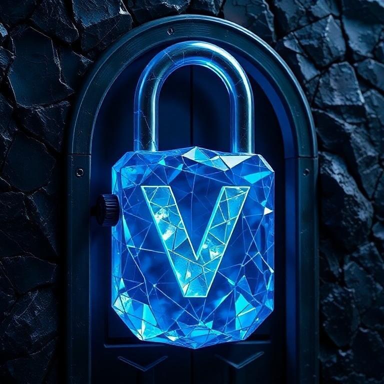 Padlock — letter V