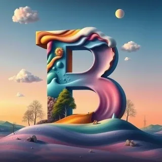 Painted 2 — letter B
