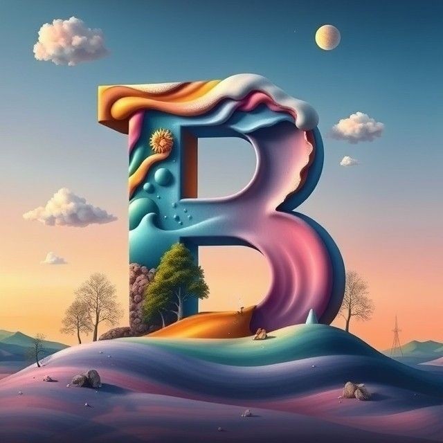 Painted 2 — letter B