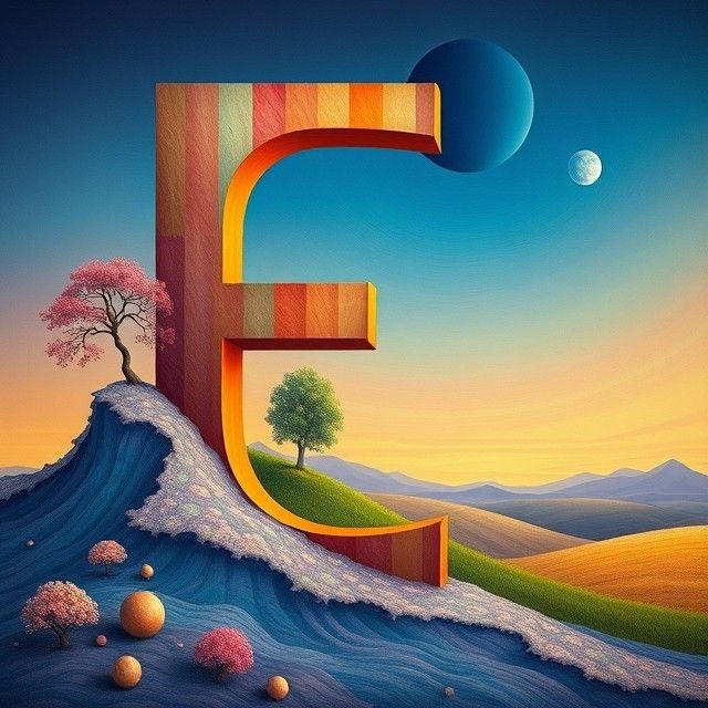 Painted 2 — letter E