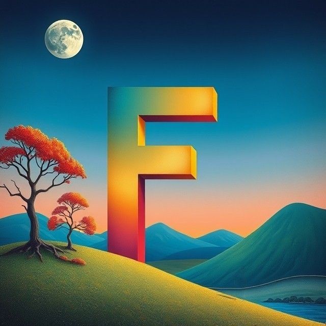Painted 2 — letter F