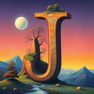 Painted 2 — letter J