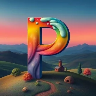 Painted 2 — letter P