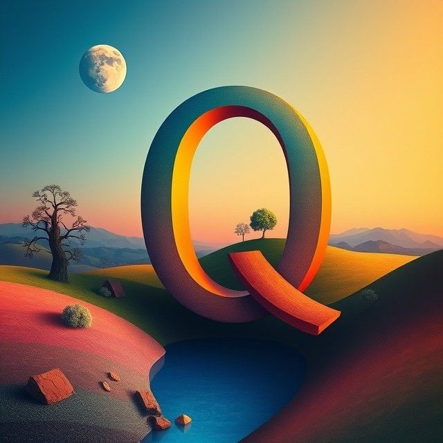 Painted 2 — letter Q