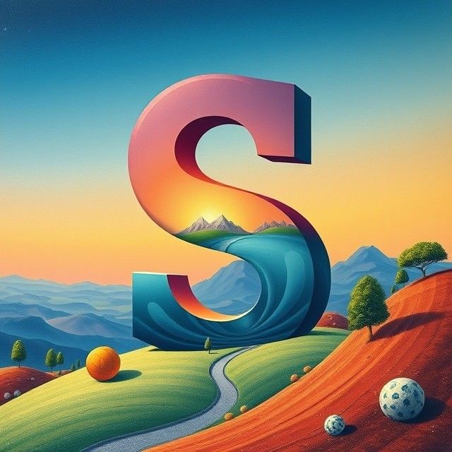 Painted 2 — letter S
