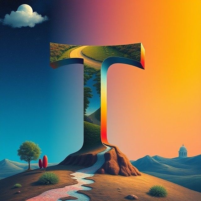 Painted 2 — letter T