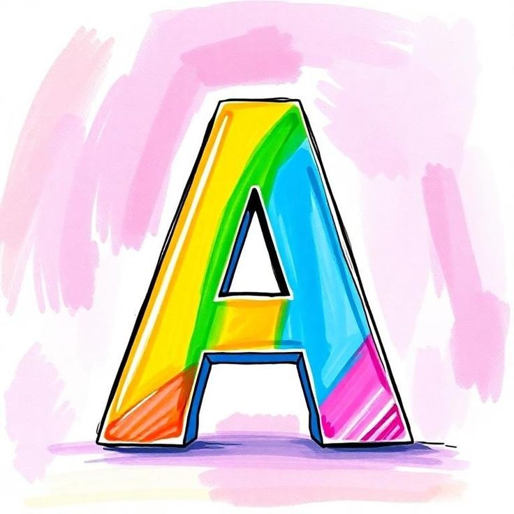 Painted — letter A