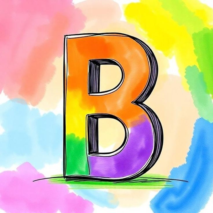 Painted — letter B