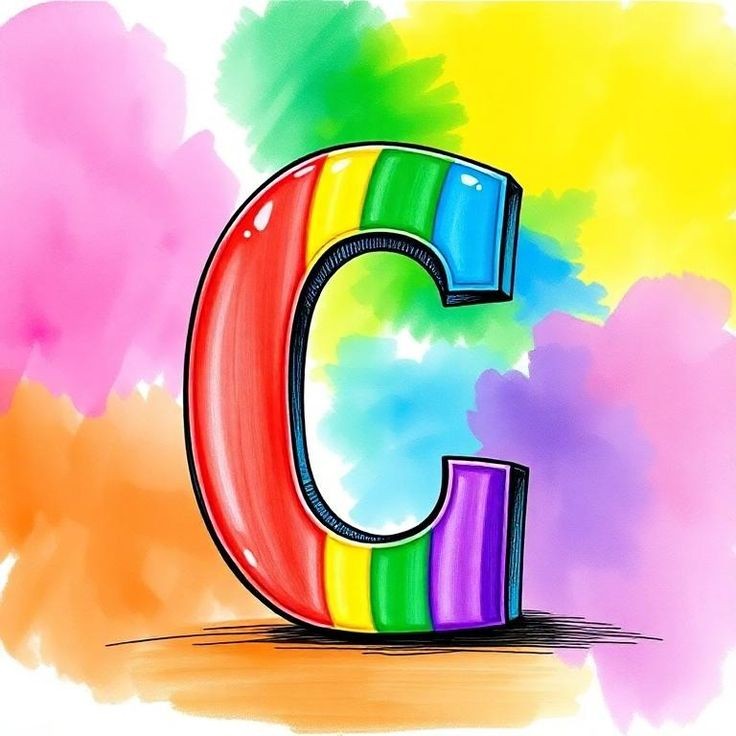 Painted — letter C