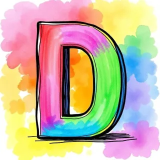Painted — letter D