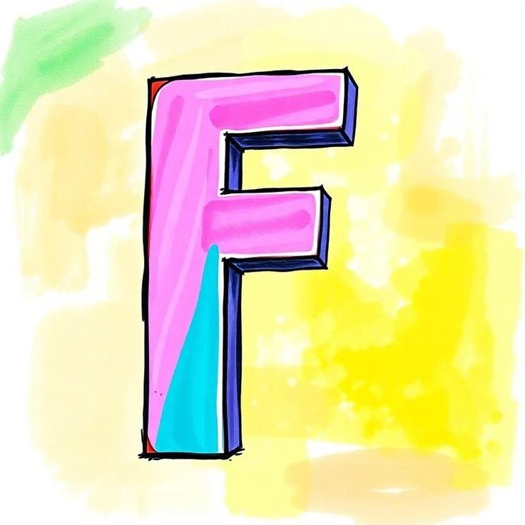 Painted — letter F
