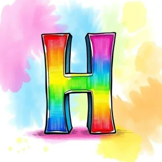 Painted — letter H