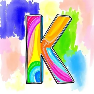 Painted — letter K