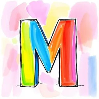Painted — letter M