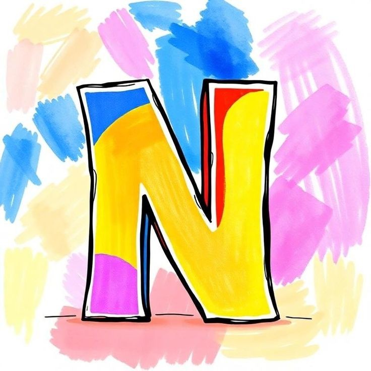 Painted — letter N