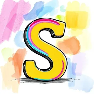 Painted — letter S
