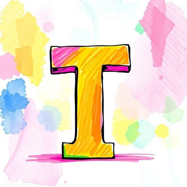 Painted — letter T