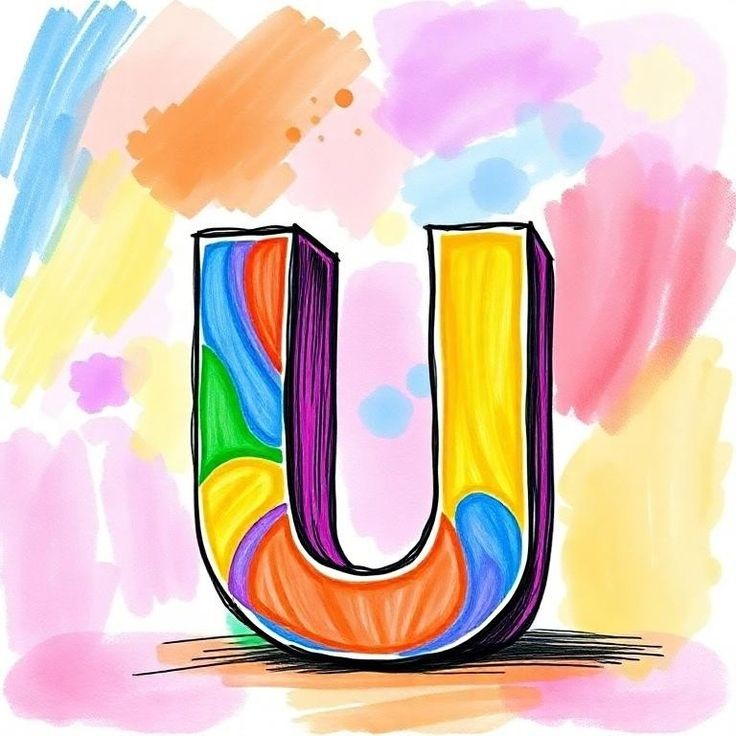 Painted — letter U