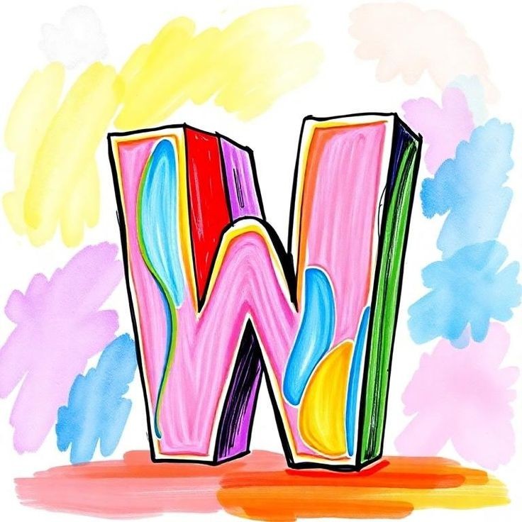 Painted — letter W