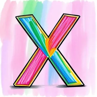 Painted — letter X