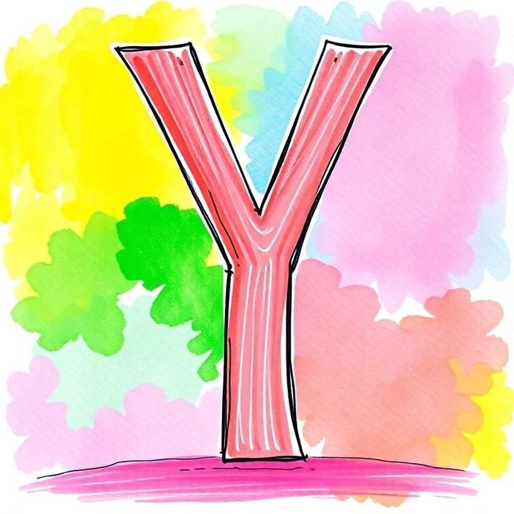 Painted — letter Y