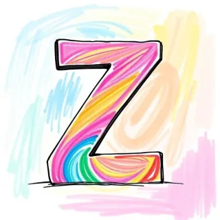 Painted — letter Z