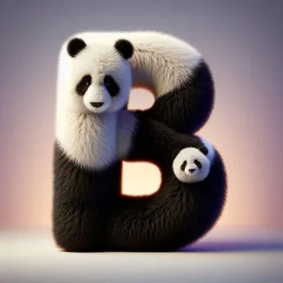 Panda bear 2 — letter B