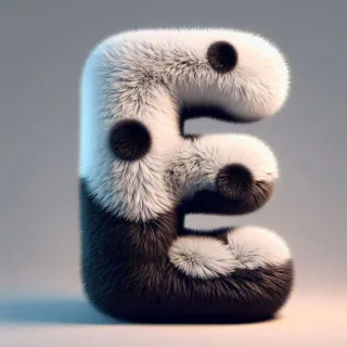 Panda bear 2 — letter E