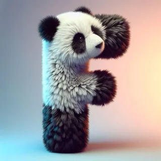 Panda bear 2 — letter F