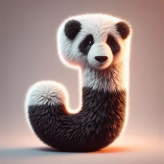 Panda bear 2 — letter J