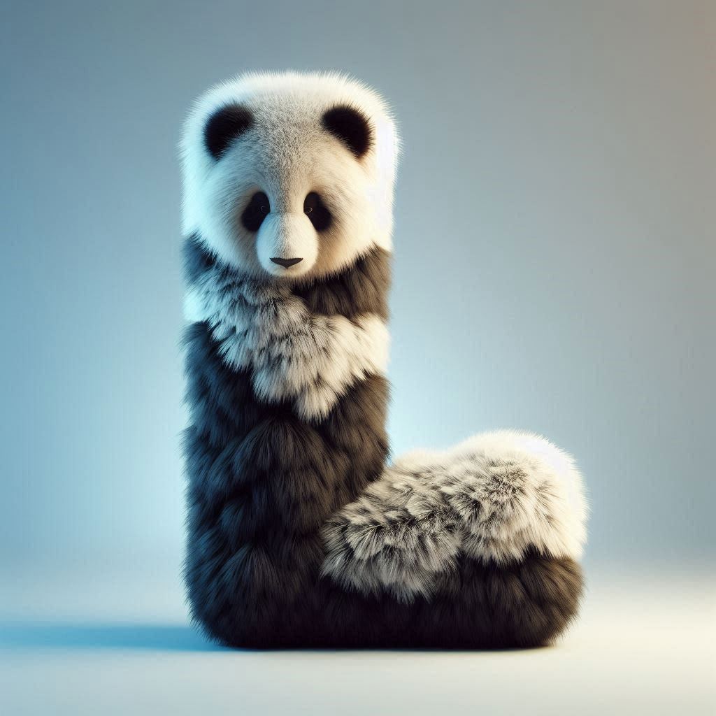 Panda bear 2 — letter L