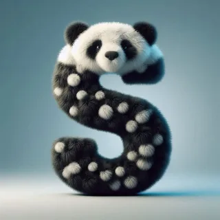 Panda bear 2 — letter S