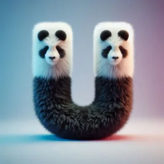 Panda bear 2 — letter U